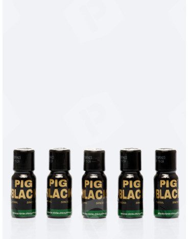 Zestaw 5 poppers Pig Black 15 ml