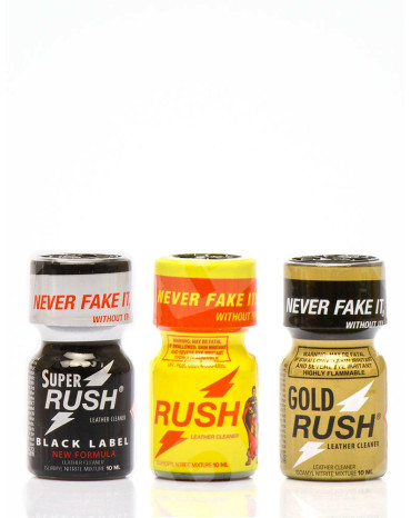 Trio Rush 10 ml: 1 Rush PWD + 1 Super Rush Black Label + 1 Gold Rush
