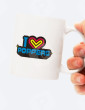 Kubek z napisem "I Love Poppers"