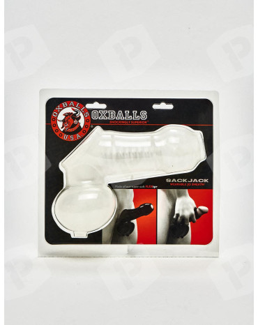 Masturbator Sackjack Oxballs 14cm - Innowacja 2 w 1 Przezroczysty