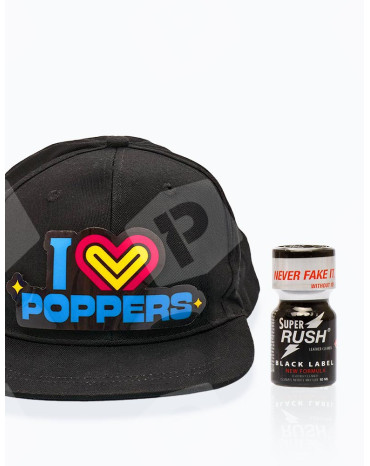 Pakiet czapka + poppers Super Rush Black Label 10 ml