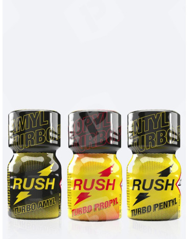 Zestaw 3 poppers Rush Turbo - 10ml